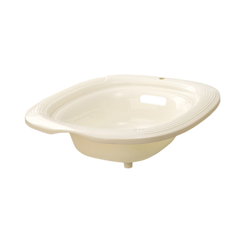 Anti-Overflow Sitz Bath with Built-in Pop-Up Drain Plug