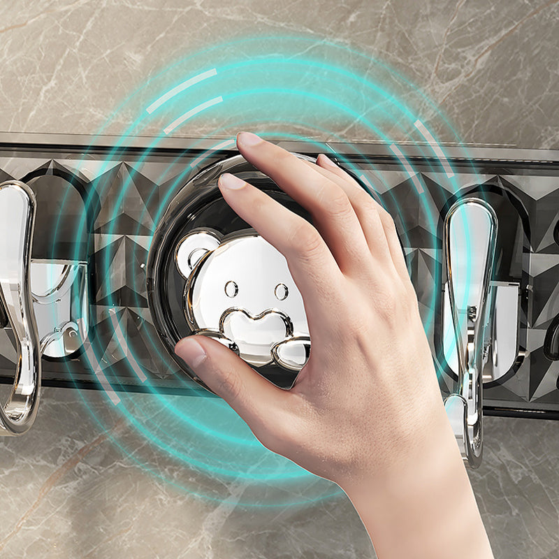 No-Drill Corner Suction Row Hooks – 180° Foldable