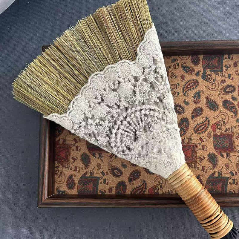 Natural Reed Mini Broom – Soft, Dense, and Lightweight