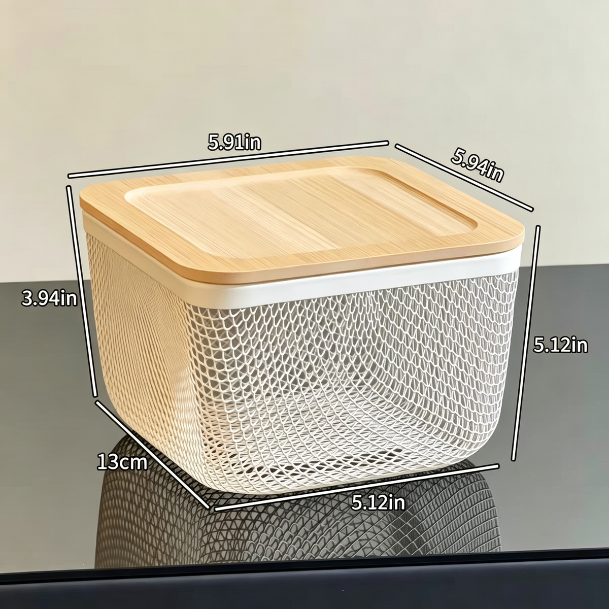 Iron Makeup Puff Storage Basket