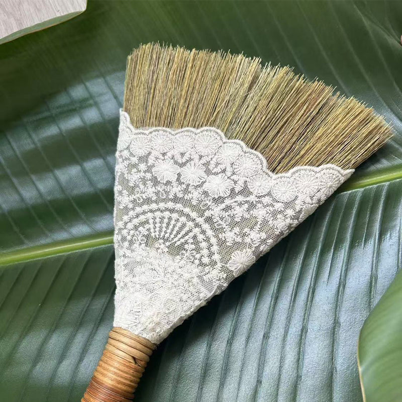 Natural Reed Mini Broom – Soft, Dense, and Lightweight