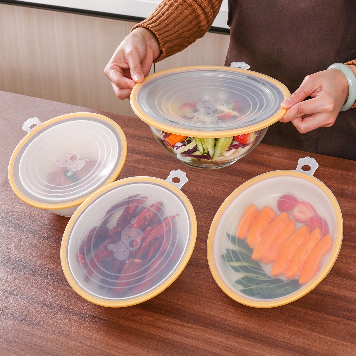 Press-to-Seal Food Storage Lid(3-Piece Set)