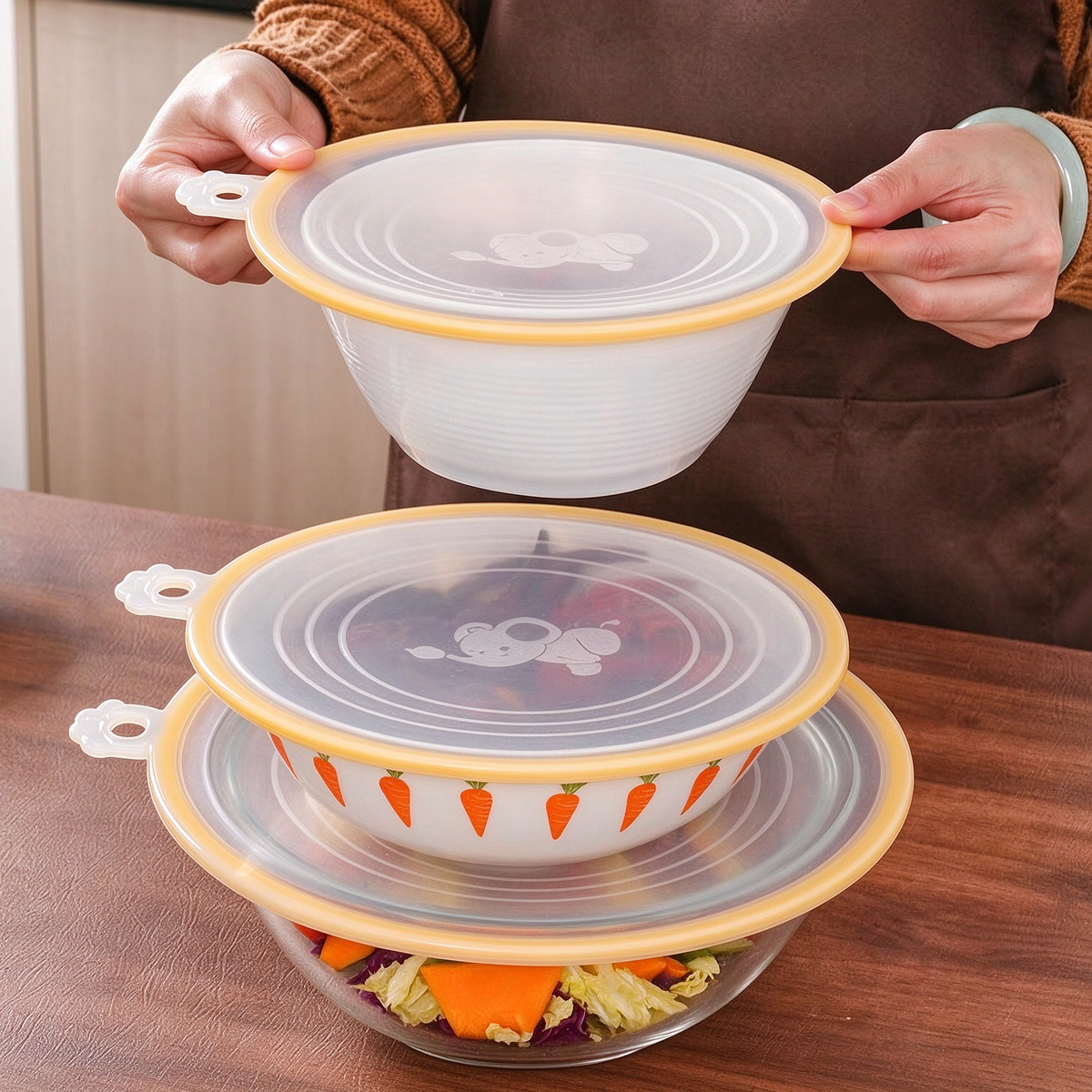 Press-to-Seal Food Storage Lid(3-Piece Set)