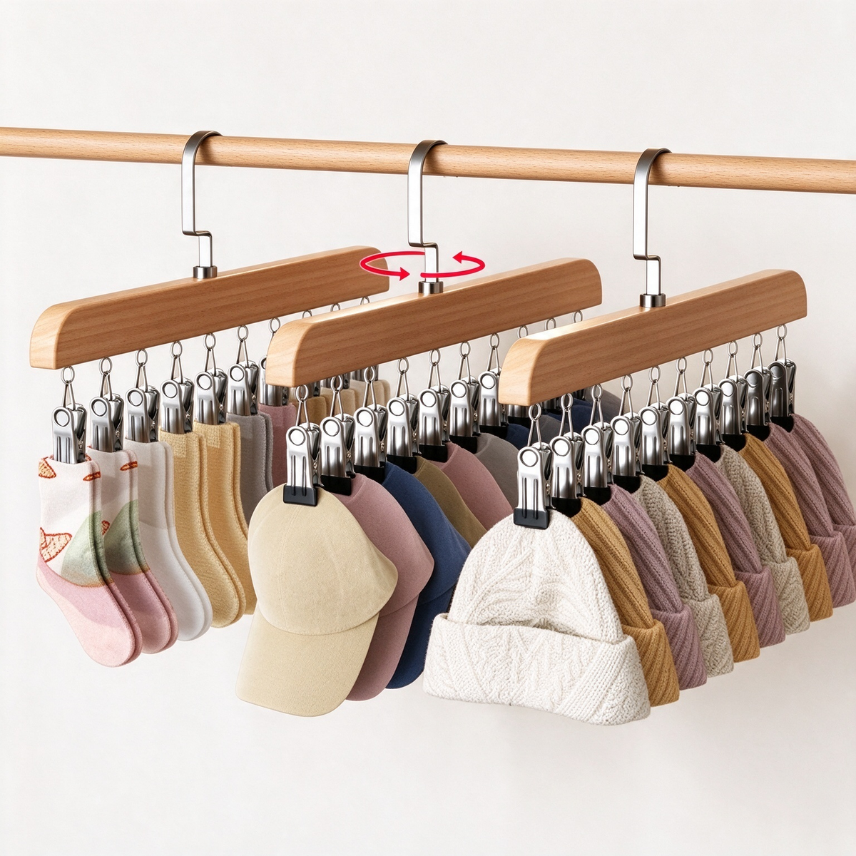 Multi-Clip Clothes Hanger