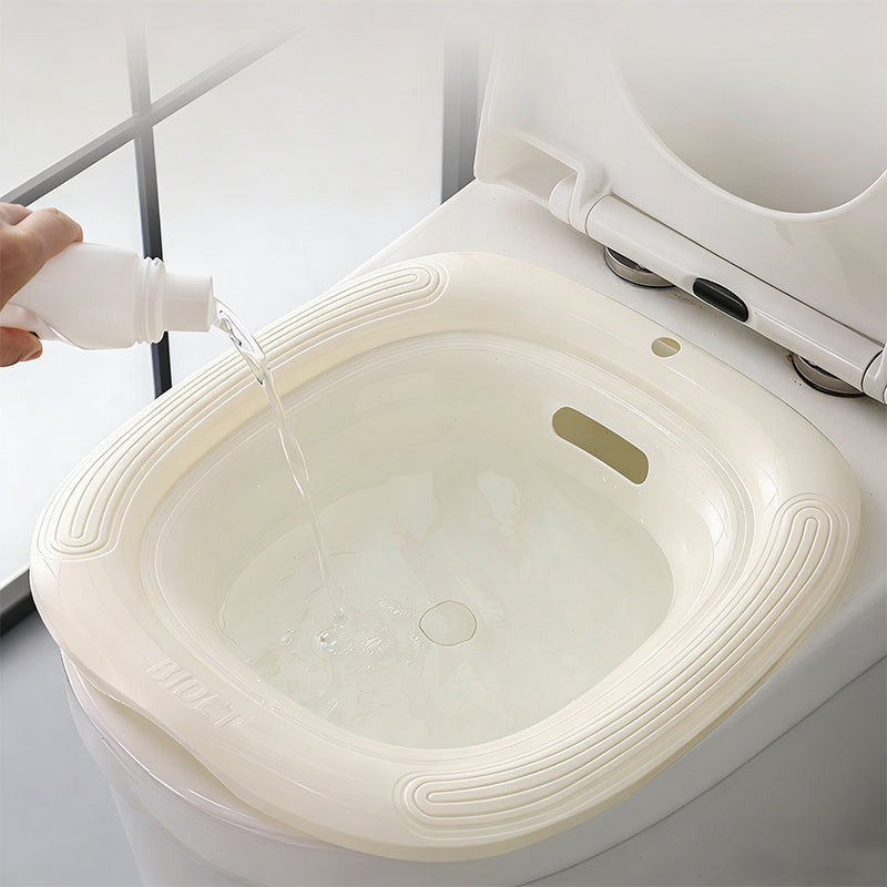 Anti-Overflow Sitz Bath with Built-in Pop-Up Drain Plug