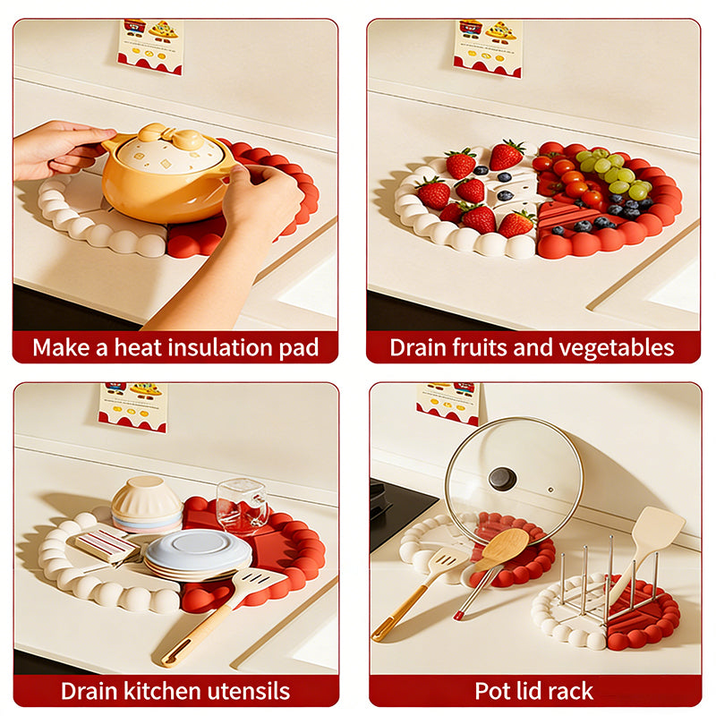 Thick Heat-Resistant Silicone Pot Lid Rest