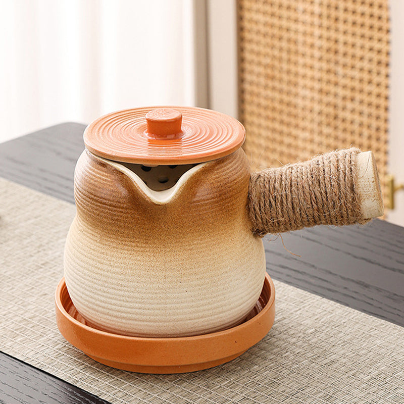 Ceramic Roasted Milk Tea Kettle | Heat-Resistant Tea Pot for Brewing