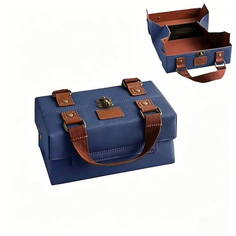 PU Leather Magnetic Large Capacity Makeup Organizer Bag