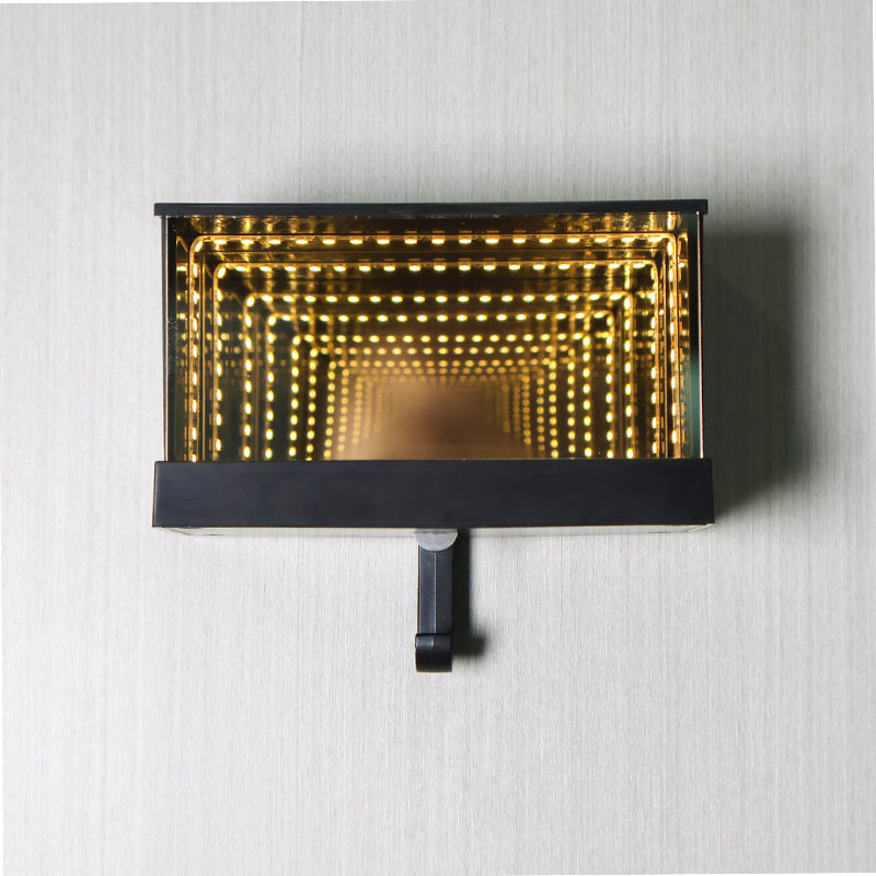 Wall-Mounted Mirror Key Hook – LED Infinity Light for Car Lovers
