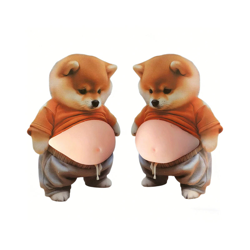 3D Big Belly Puppy Silicone Anti-Collision Wall Sticker