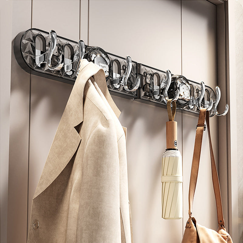 No-Drill Corner Suction Row Hooks – 180° Foldable
