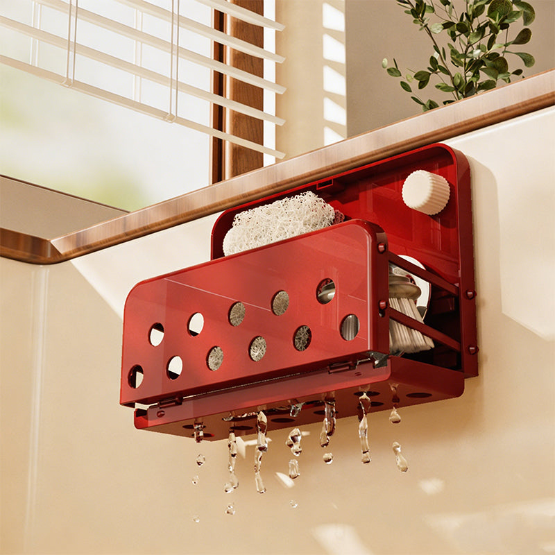 Foldable Sink Organizer Rack – No-Drill Suction Cup Design