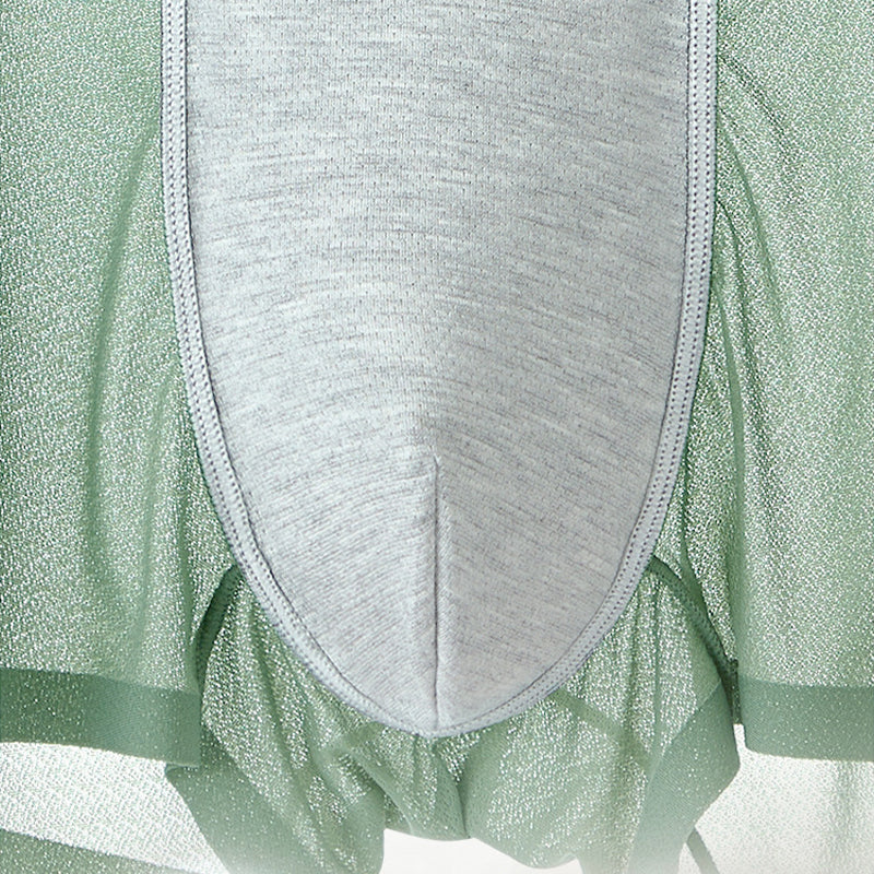 Men’s Breathable Stretch Ice Silk Boxer Briefs