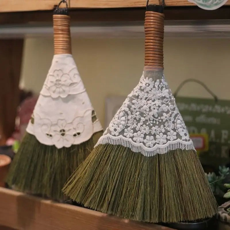 Natural Reed Mini Broom – Soft, Dense, and Lightweight