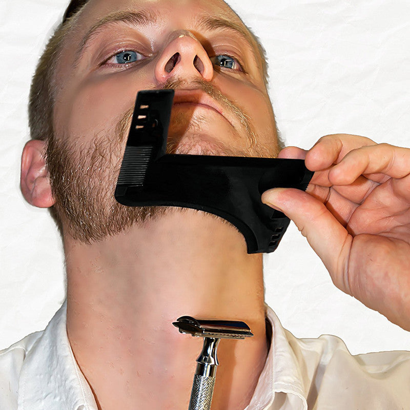 Professional Beard Shaping Template Comb with Dual-Sided Teeth
