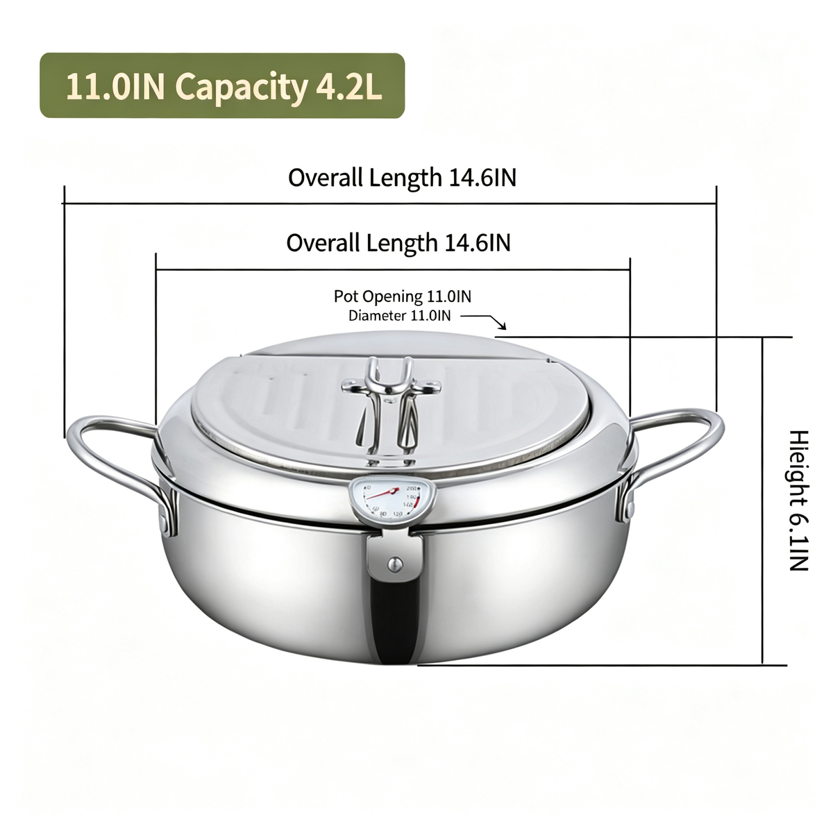 Stainless Steel Frying Pot