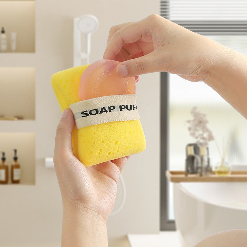 3-in-1 Exfoliating Soap Saver Bag with Anti-Slip Grip Strap