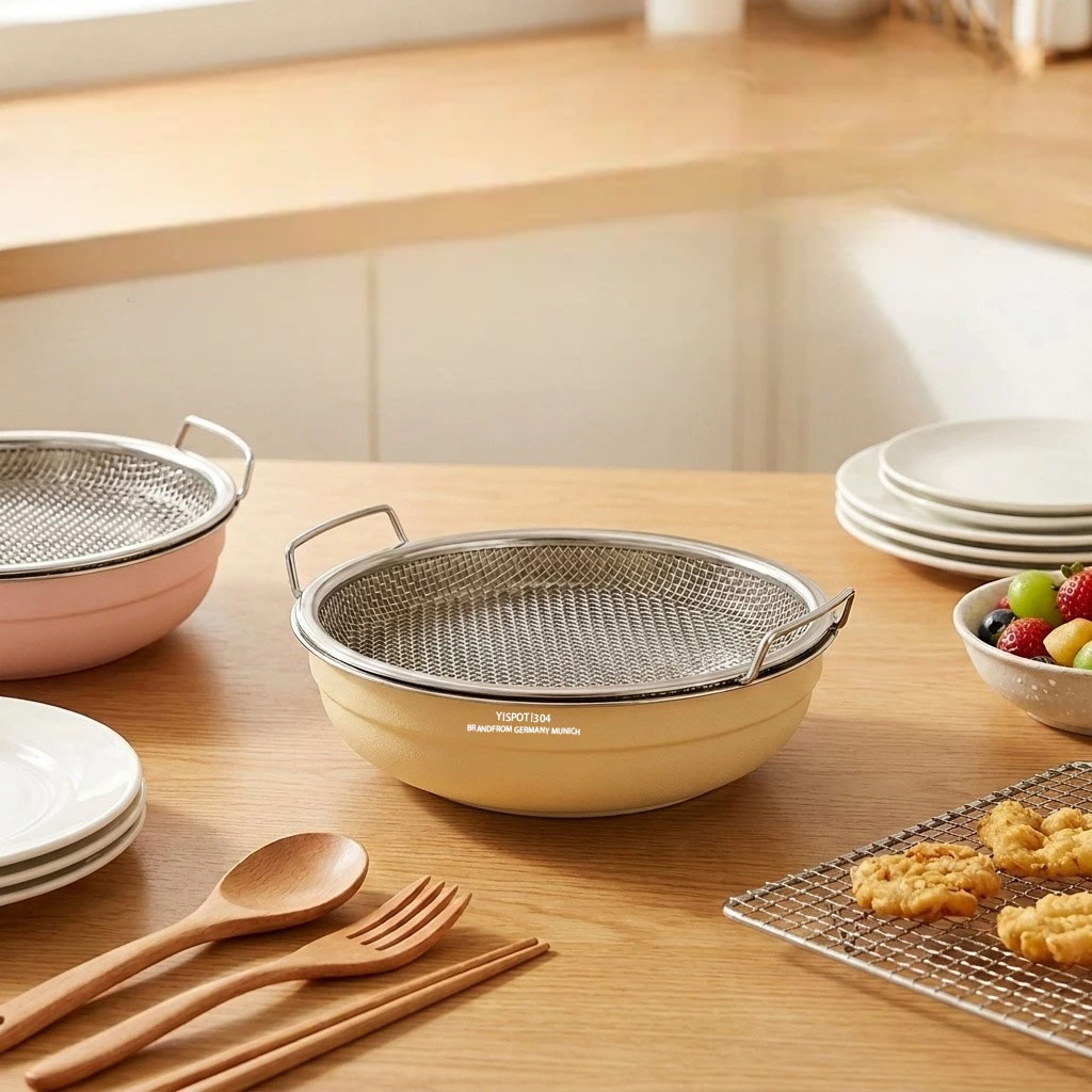 Stainless Steel Oil Draining Bowl