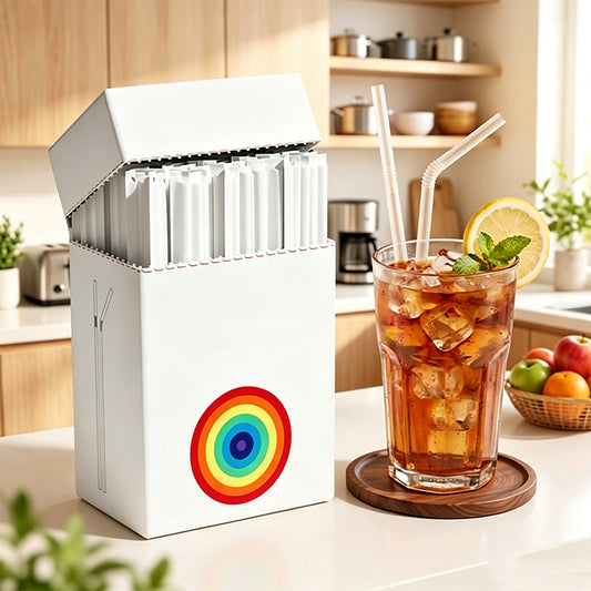 Individually Wrapped Food-Grade 360° Flexible Disposable Straws