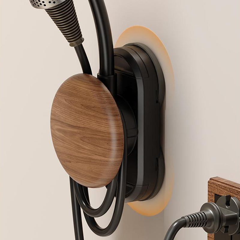No-Drill Dual Suction Cup Hair Dryer Holder with Cord Organizer