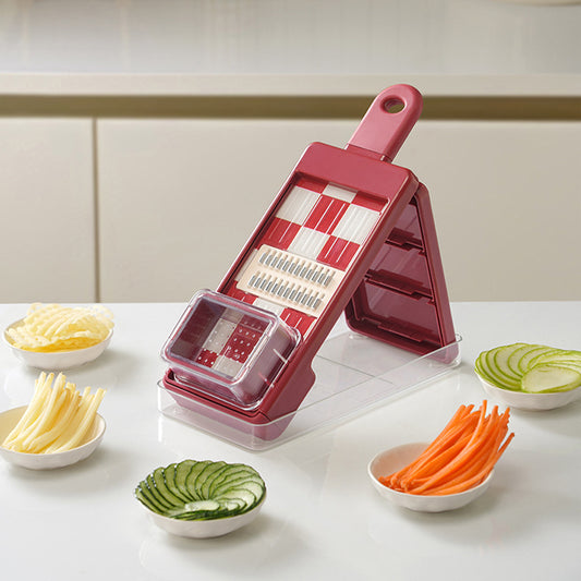 4-in-1 Foldable Vegetable Slicer with Hidden Blade Storage