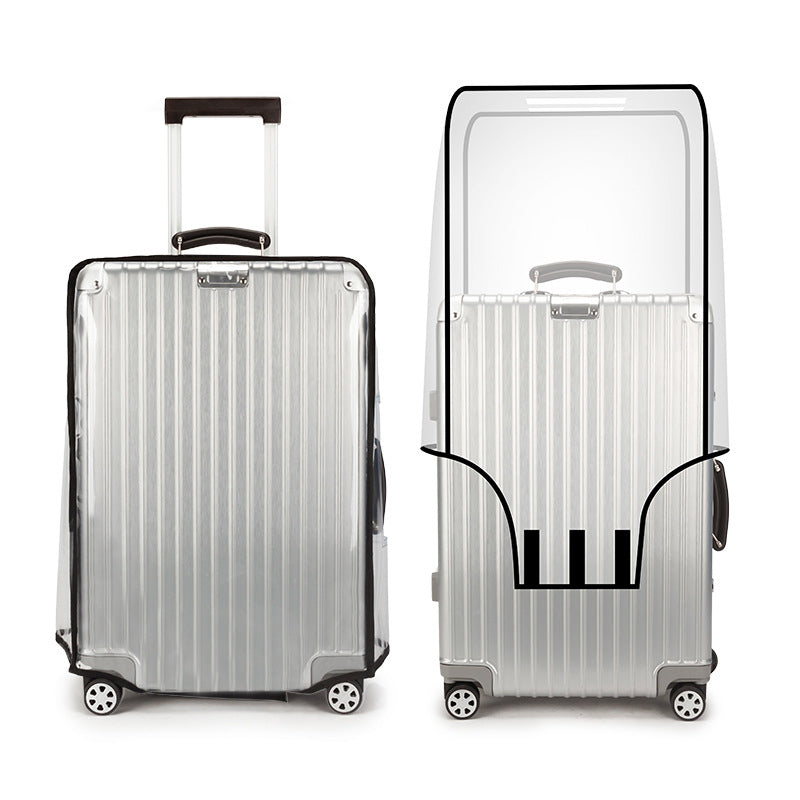 Full Coverage Transparent Luggage Cover with Handle Openings