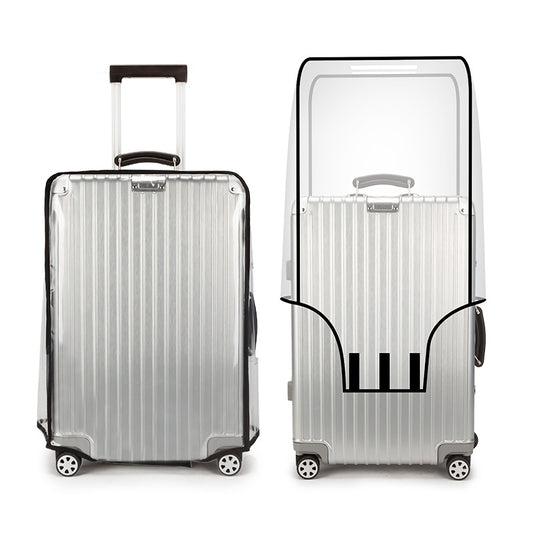 Full Coverage Transparent Luggage Cover with Handle Openings