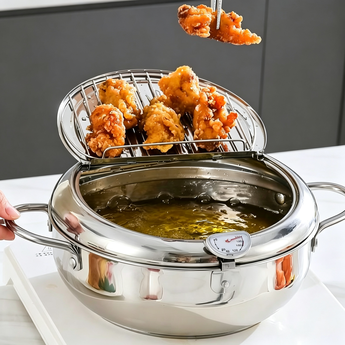 Stainless Steel Frying Pot