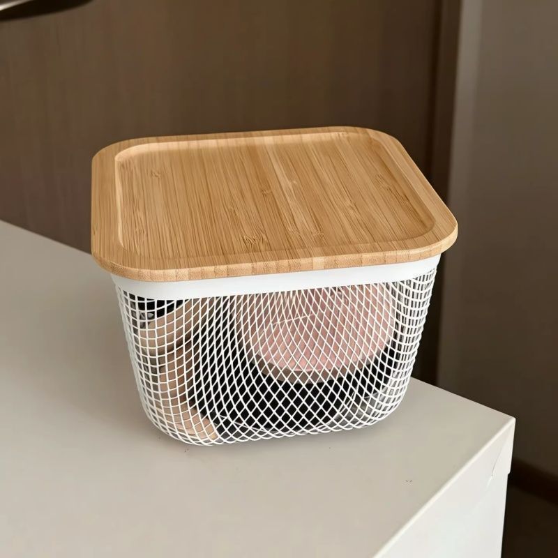 Iron Makeup Puff Storage Basket