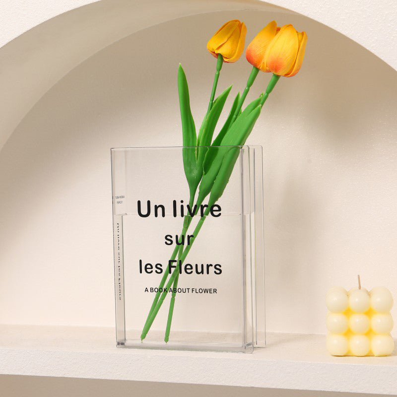 Book-Shaped Acrylic Flower Vase