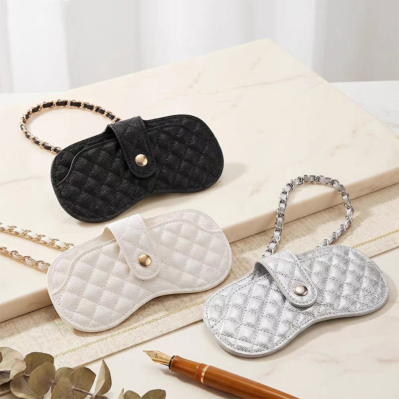 Luxury Quilted Bag Charm Sunglasses Case