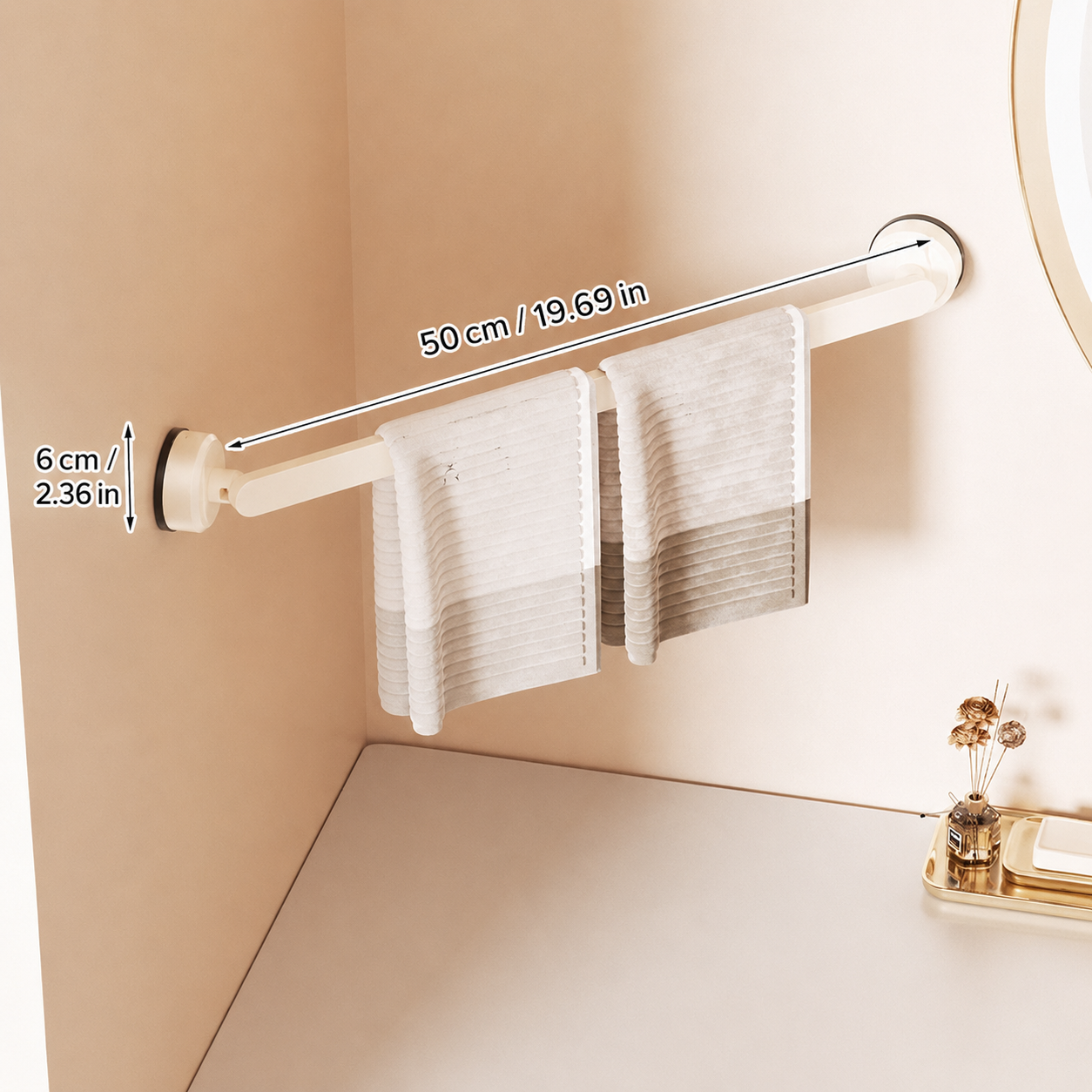 Smart Suction Towel Bar