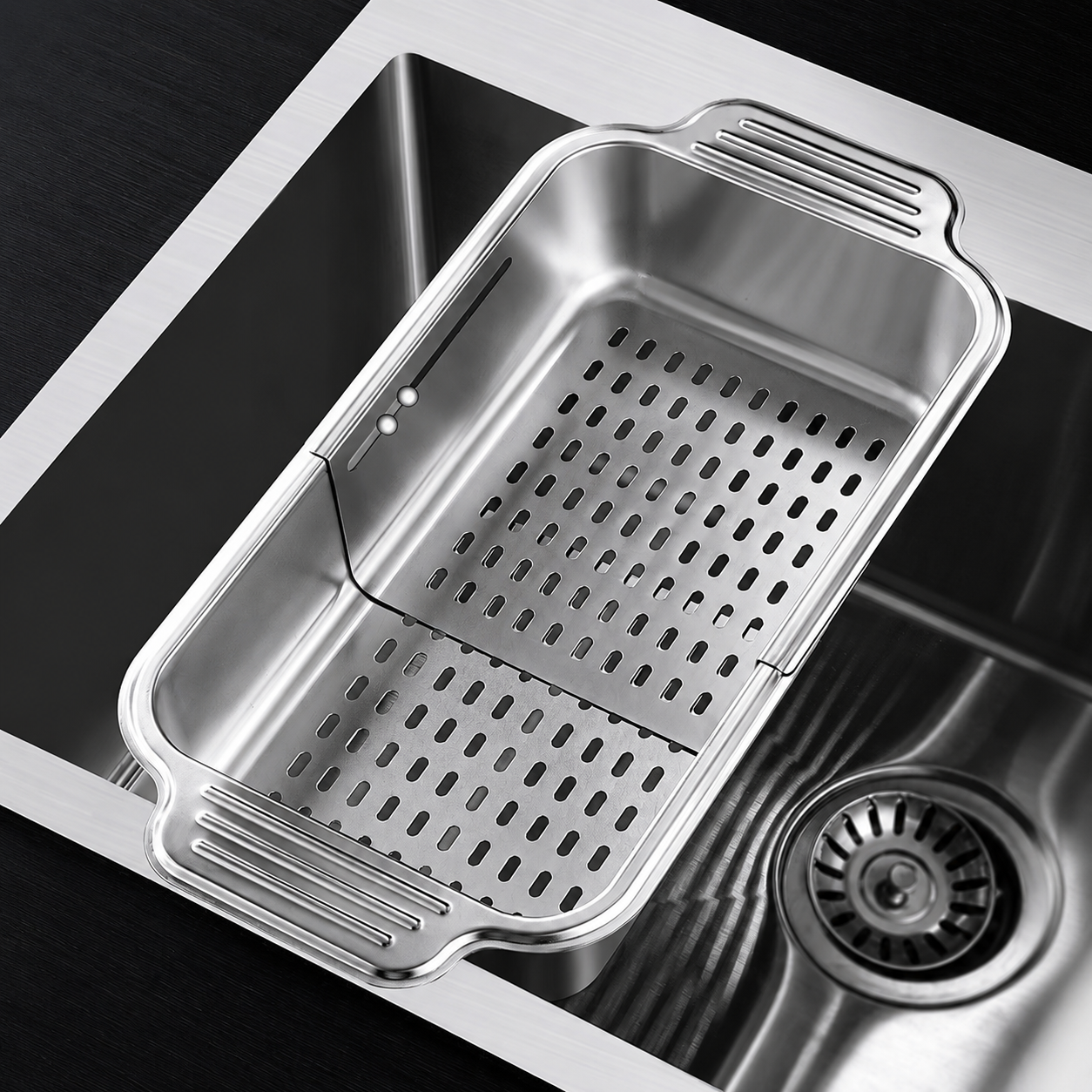 Expandable Stainless Steel Sink Colander Rack