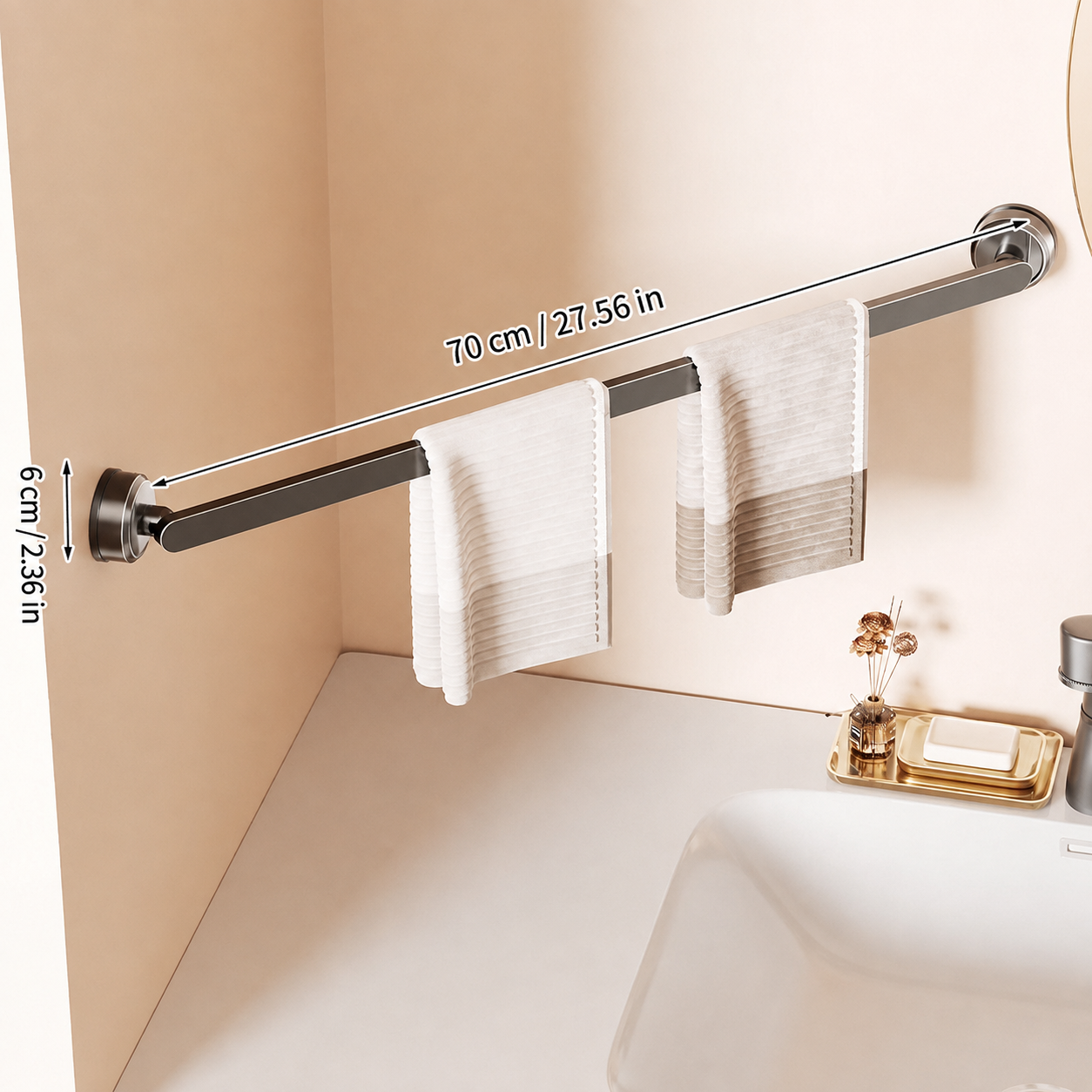 Smart Suction Towel Bar