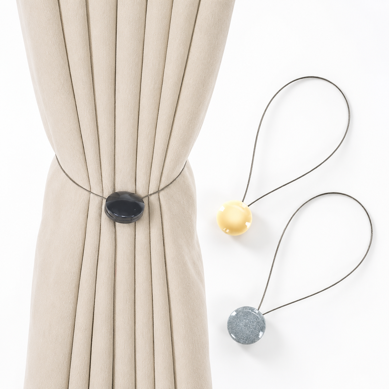 Opal Magnetic Curtain Tieback