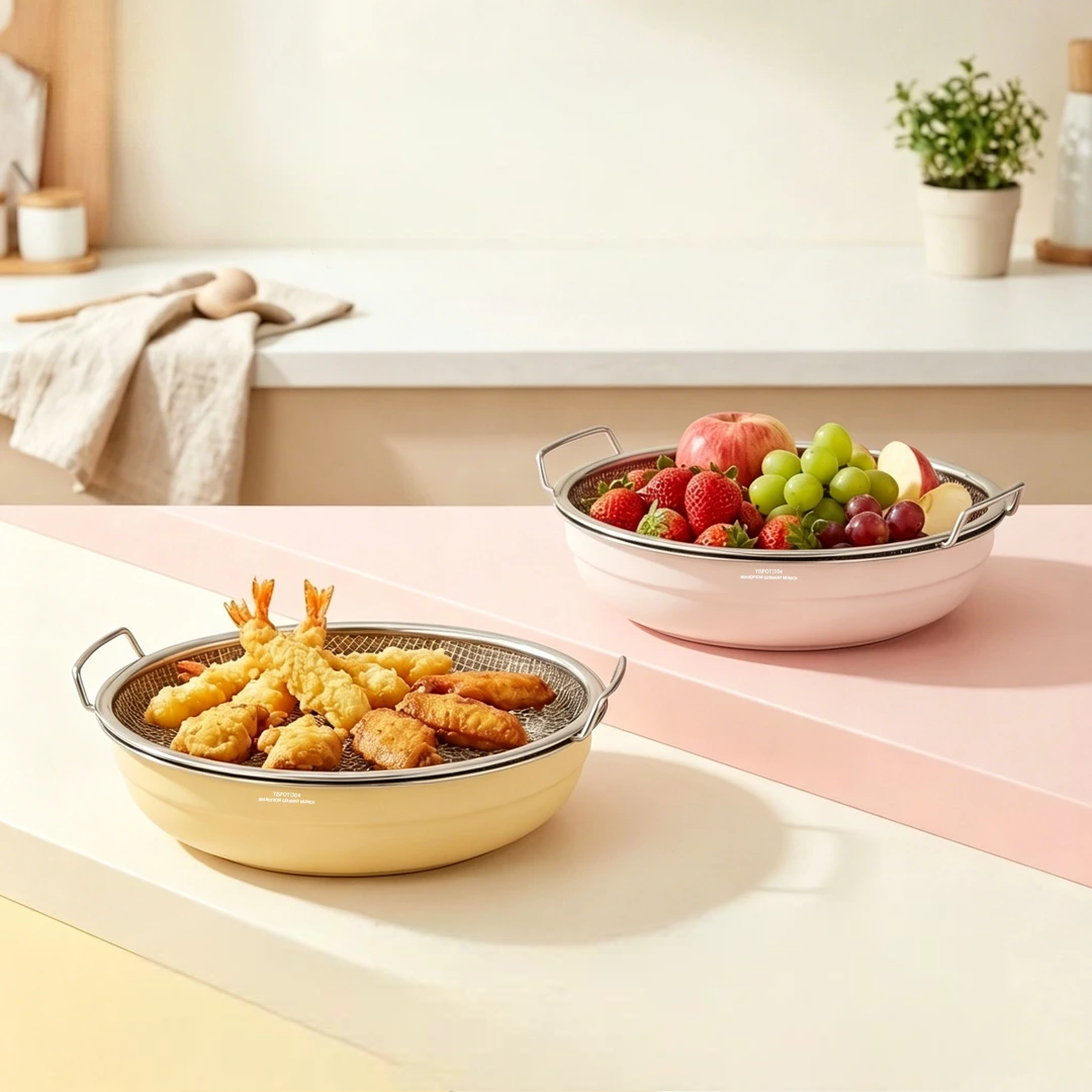Stainless Steel Oil Draining Bowl