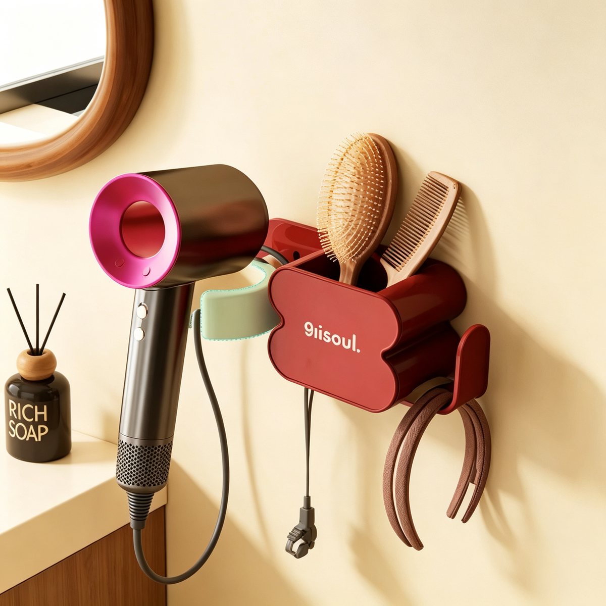 Hair Dryer Storage Rack