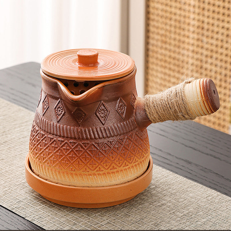 Ceramic Roasted Milk Tea Kettle | Heat-Resistant Tea Pot for Brewing