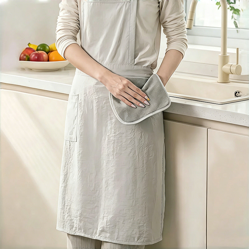 Oil-Resistant Breathable Apron Vest with Pocket & Hand Towel