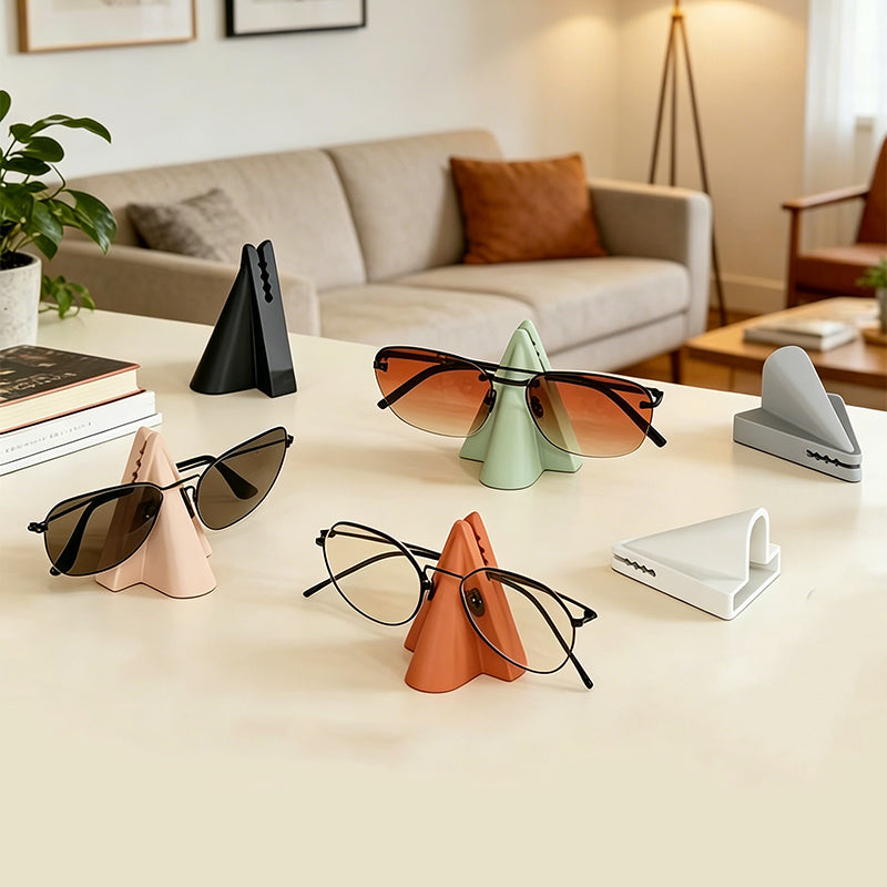 Silicone Nose-Shaped Glasses Holder – Wall Mount & Desk Stand