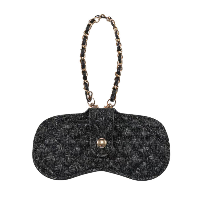 Luxury Quilted Bag Charm Sunglasses Case