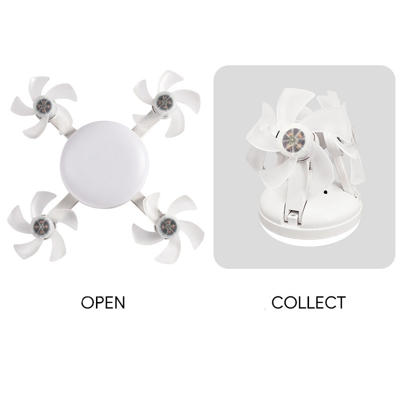 Smart 2-in-1 Ceiling Fan Light with Remote & Foldable Design
