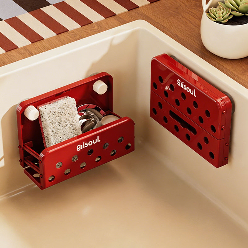 Foldable Sink Organizer Rack – No-Drill Suction Cup Design