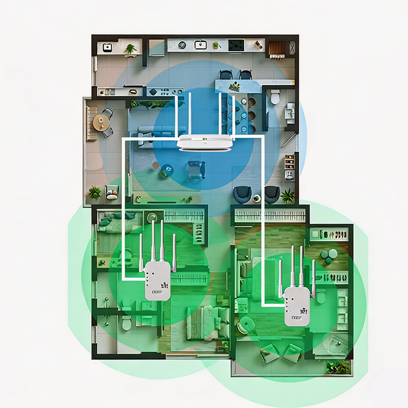 1200M Dual Band WiFi Signal Booster