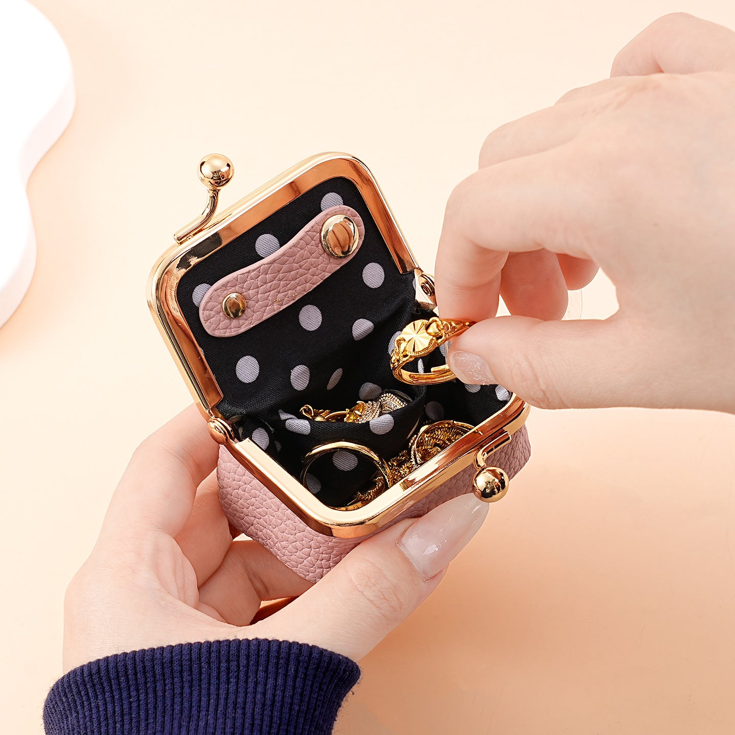 Mini Leather Jewelry Pouch
