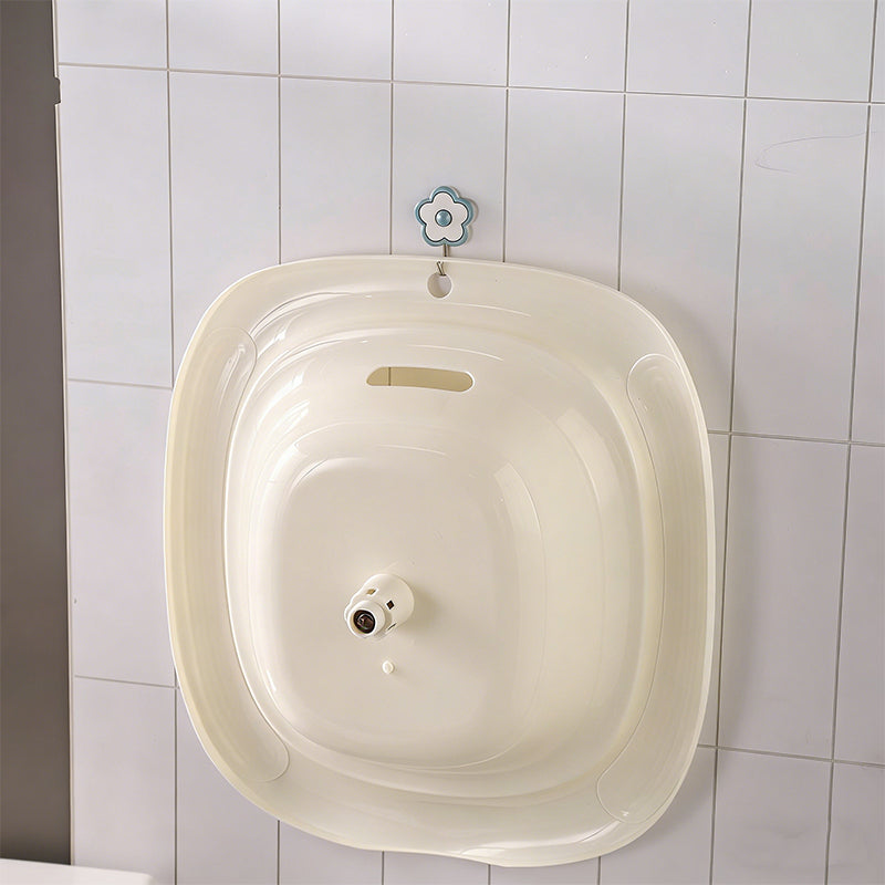 Anti-Overflow Sitz Bath with Built-in Pop-Up Drain Plug