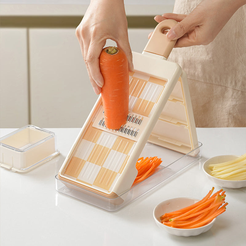 4-in-1 Foldable Vegetable Slicer with Hidden Blade Storage