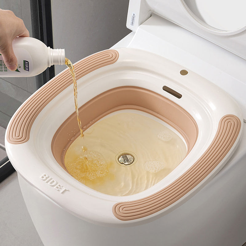 Foldable Anti-Overflow Sitz Bath with Built-in Pop-Up Drain Plug
