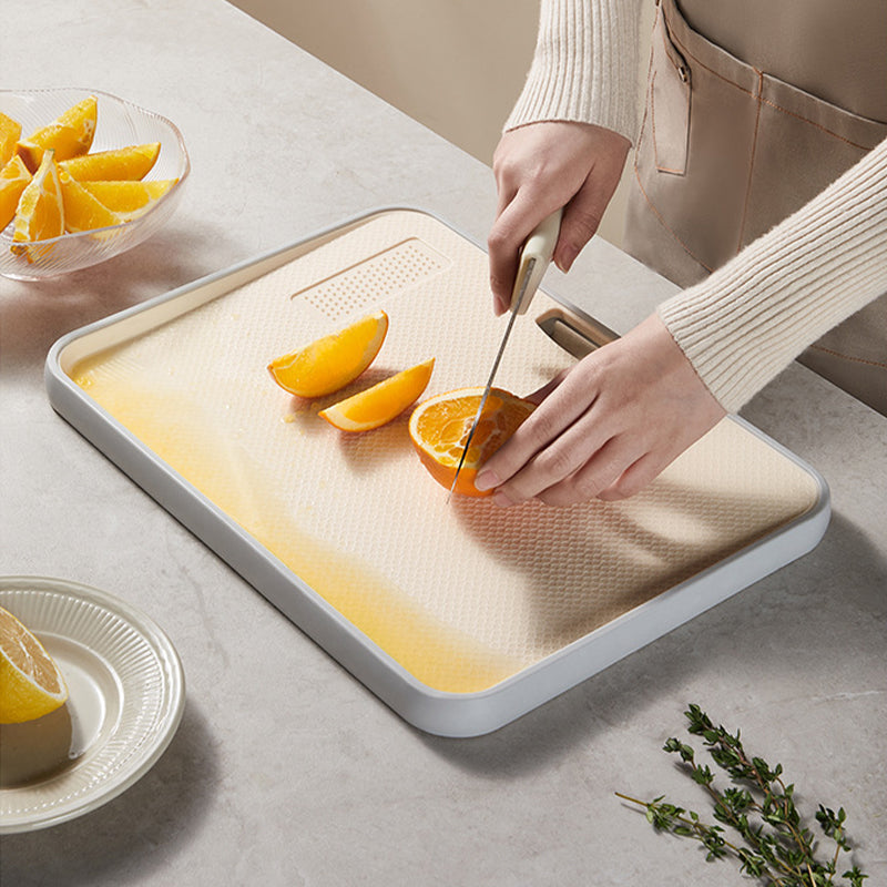 Double-Sided Non-Slip Cutting Board with Sloped Juice Groove