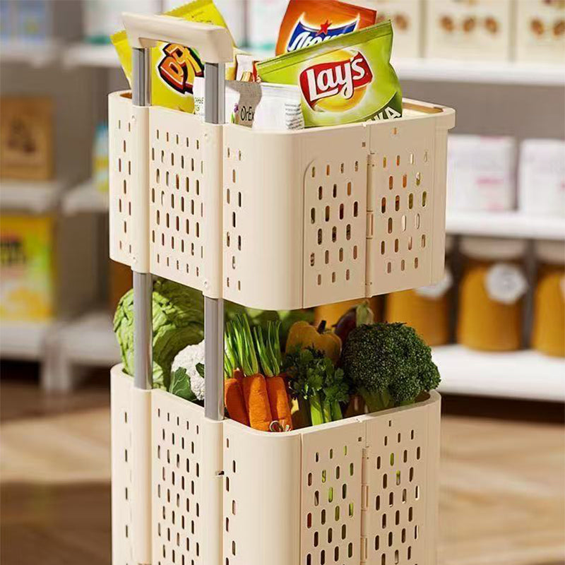 Expandable & Foldable Dual-Layer Laundry Hamper with Swivel Wheels